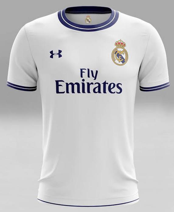 Así serían camisetas del Real Madrid con Under Armour